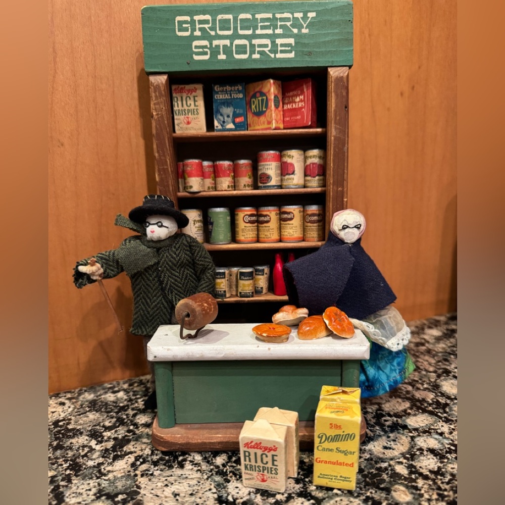 VERY OLD, antique, miniature grocery store